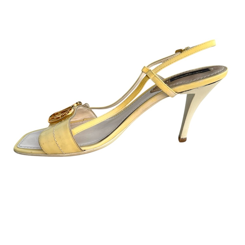 Louis Vuitton Vintage Sandals Patent Front Logo - Picture 7 of 17